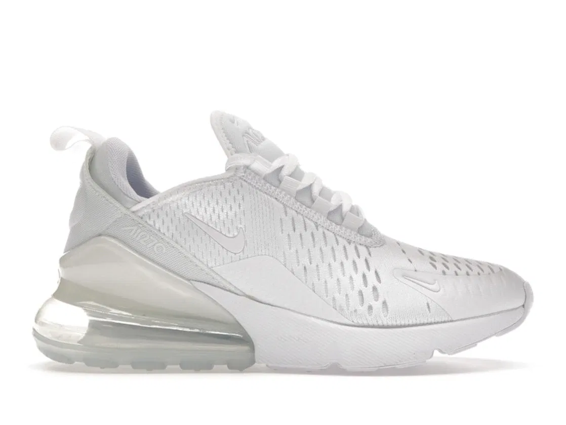 Детские кроссовки Lifestyle с шнуровкой Nike Air Max 270, White Metallic Silver