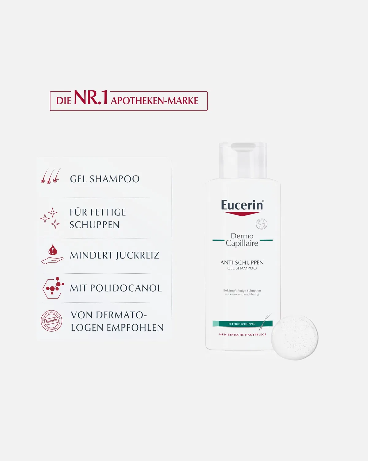 Дермокапиллярный шампунь против перхоти Eucerin, 250 Ml — фото 3