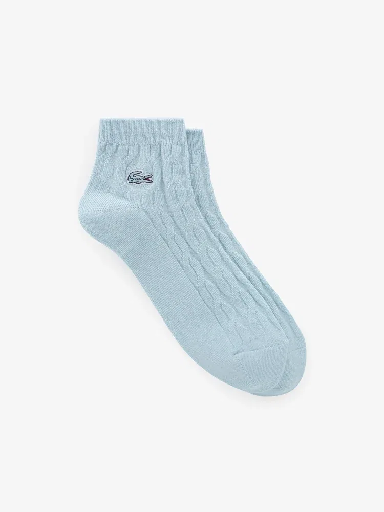 Носки женские LACOSTE Cable Ankle Socks, синие
