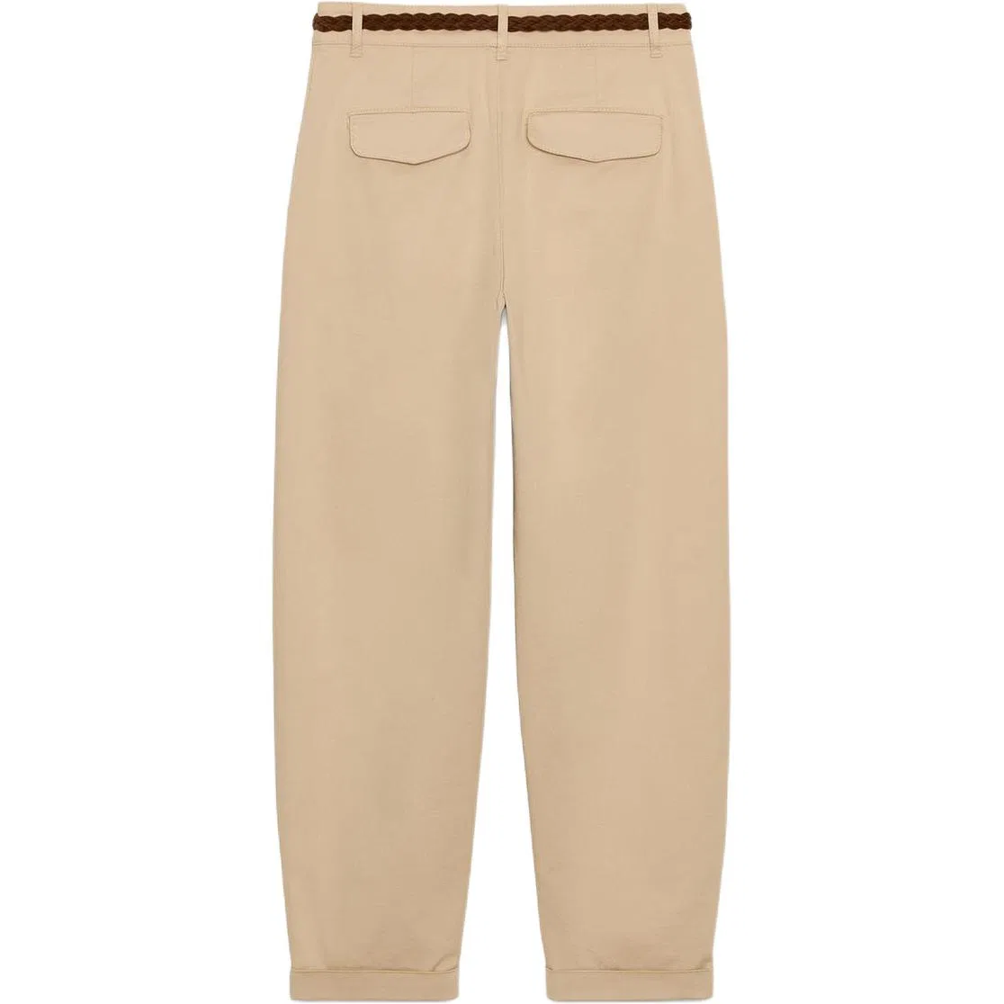 Женские брюки повседневные прямого кроя Light Camel ZARA, Light Camel — фото 3