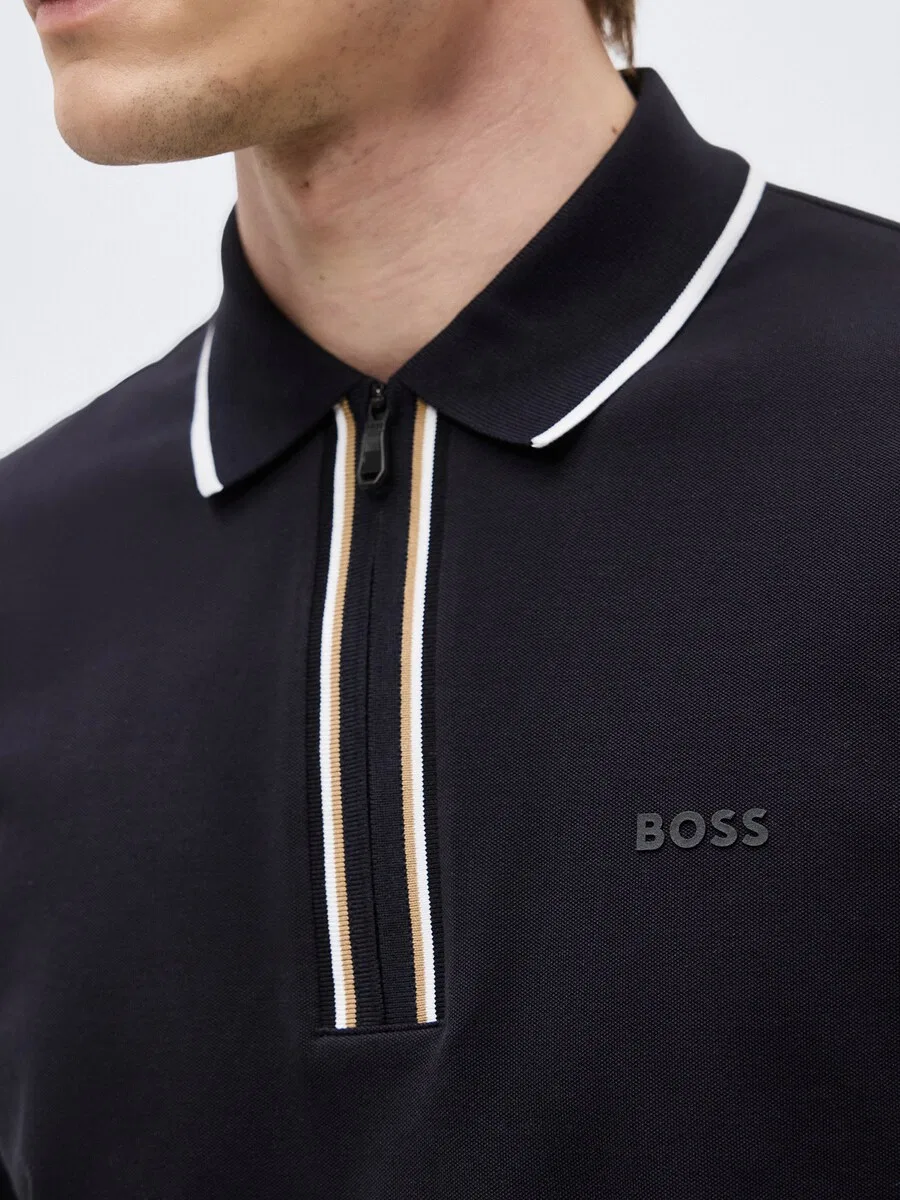 Спортивная футболка BOSS Performance Shirt 'Philix GOC' темно-синего цвета — фото 3