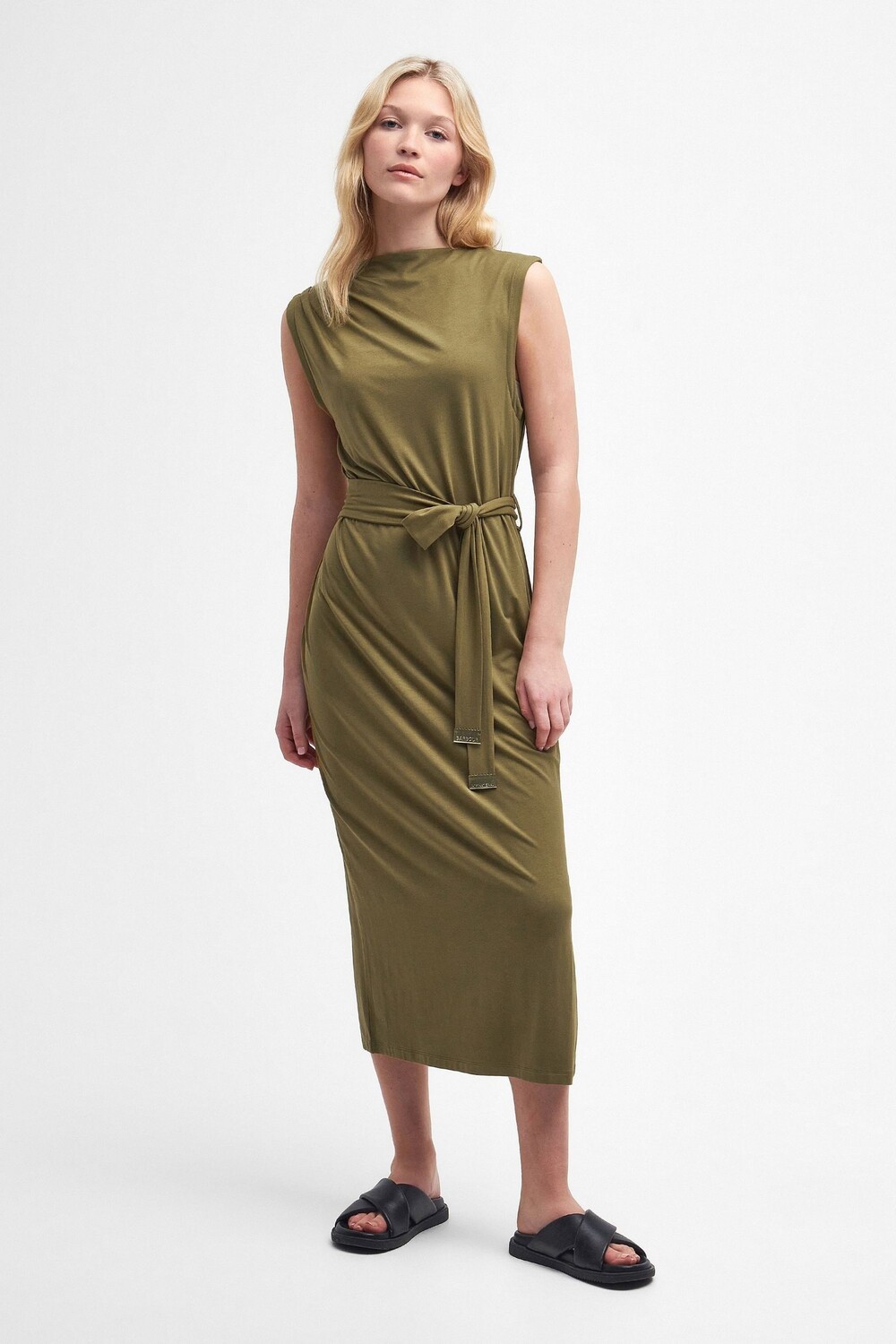 

Платье миди Courtney из джерси Barbour International, зеленый