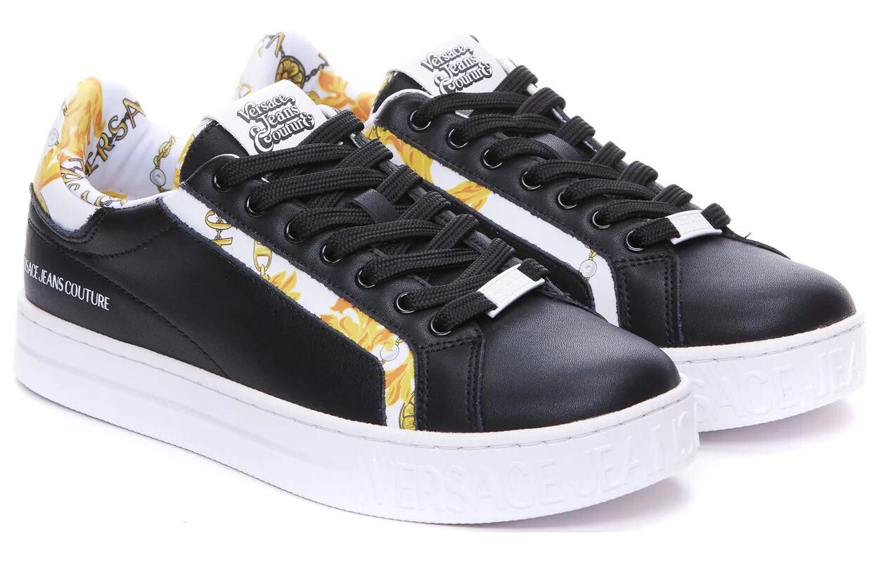 

Кроссовки VERSACE JEANS Skateboarding Shoes Men Low-top Black, черный