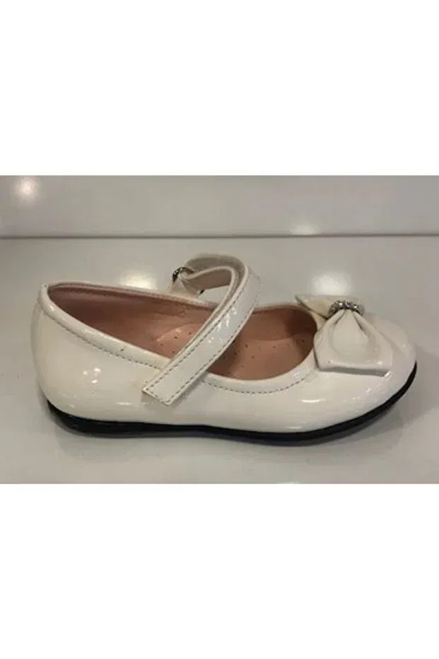 Детские балетки для девочек с бантом Toddler, White