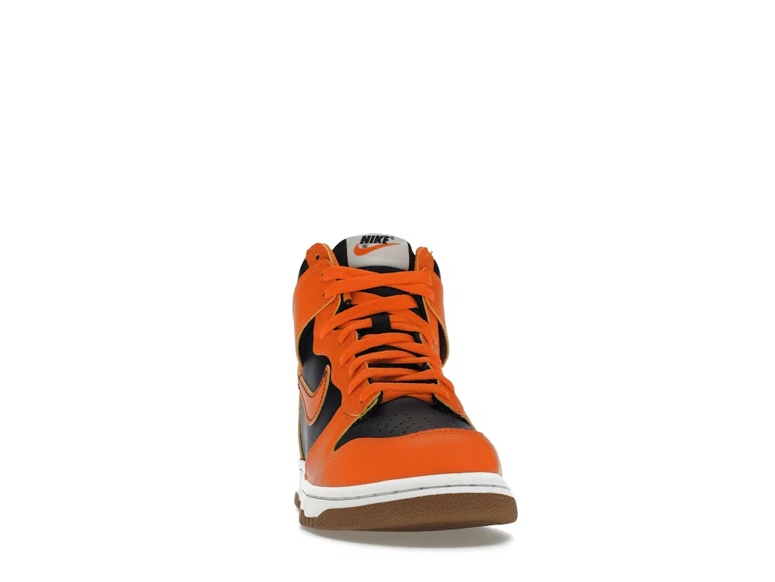 Детские кроссовки Lifestyle Nike Dunk High, Black/Yellow Strike/Summit White/Safety Orange — фото 2