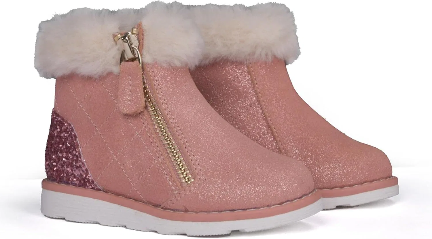 Детские зимние ботинки на меху с нескользящей подошвой pediped, Pink — фото 2