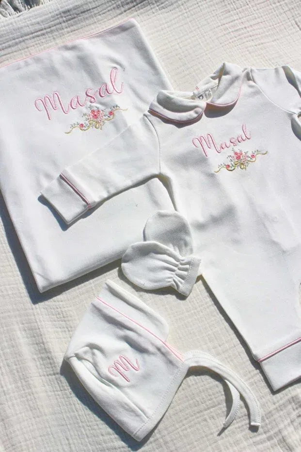 Детский комплект для новорожденных для девочек хлопковый Babiesfirst, White — фото 3