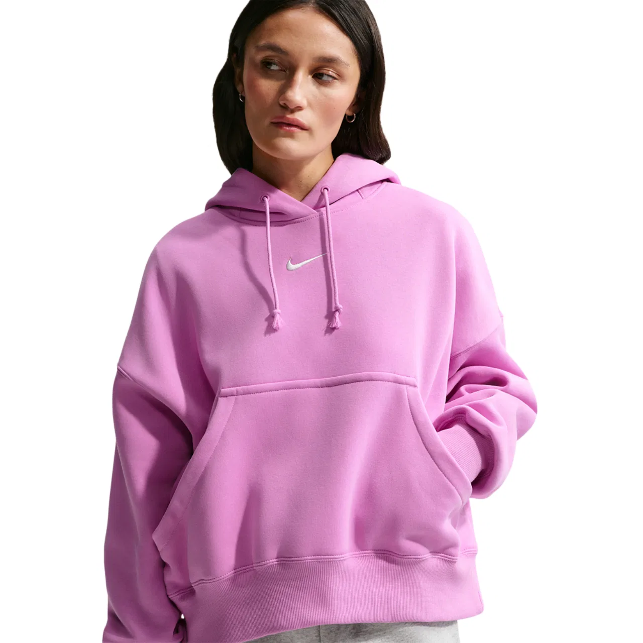 Женское худи PHNX Fleece OS Nike, цвет Lt Magenta/Sail