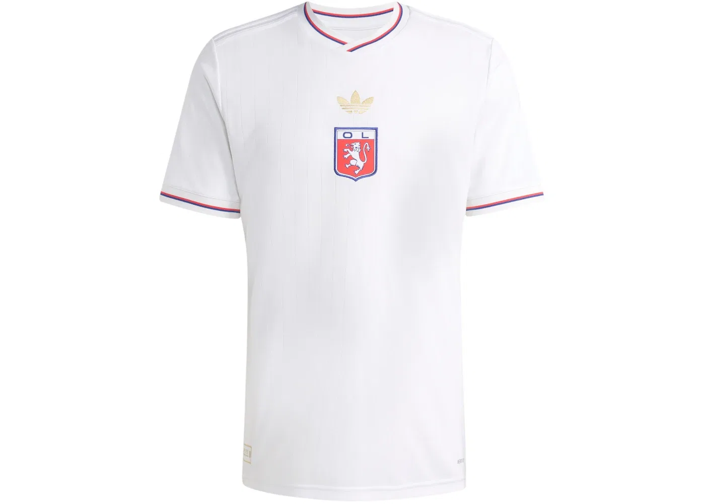Мужская футбольная футболка с принтом Olympique Lyonnais Anniversary Adidas, White