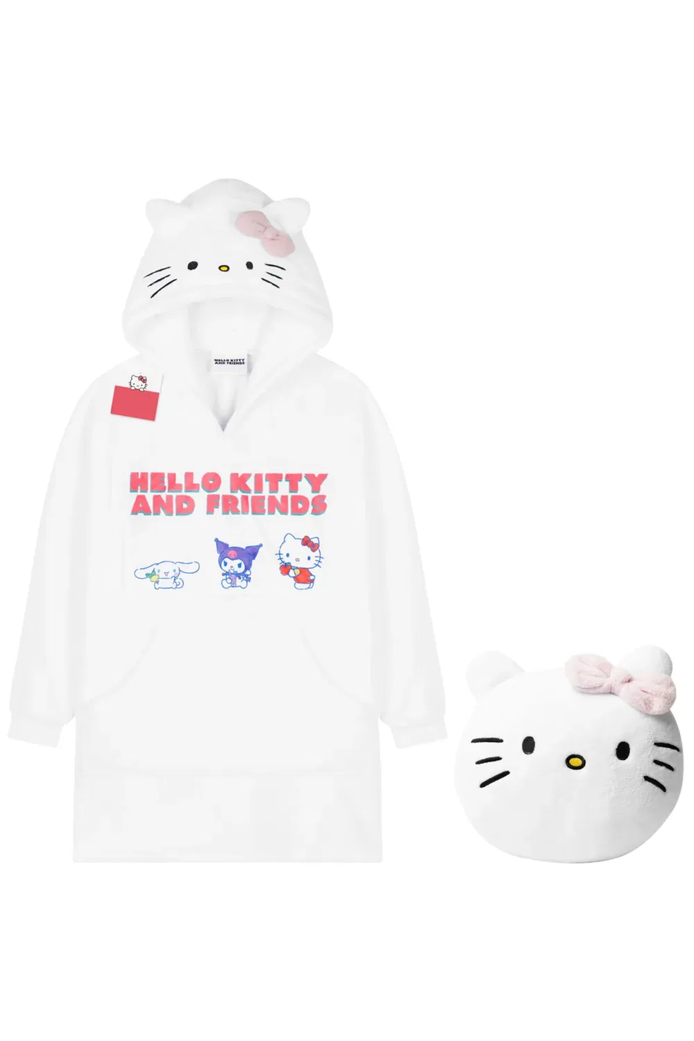 Флисовый худи-плед 2 в 1 Hello Kitty, White
