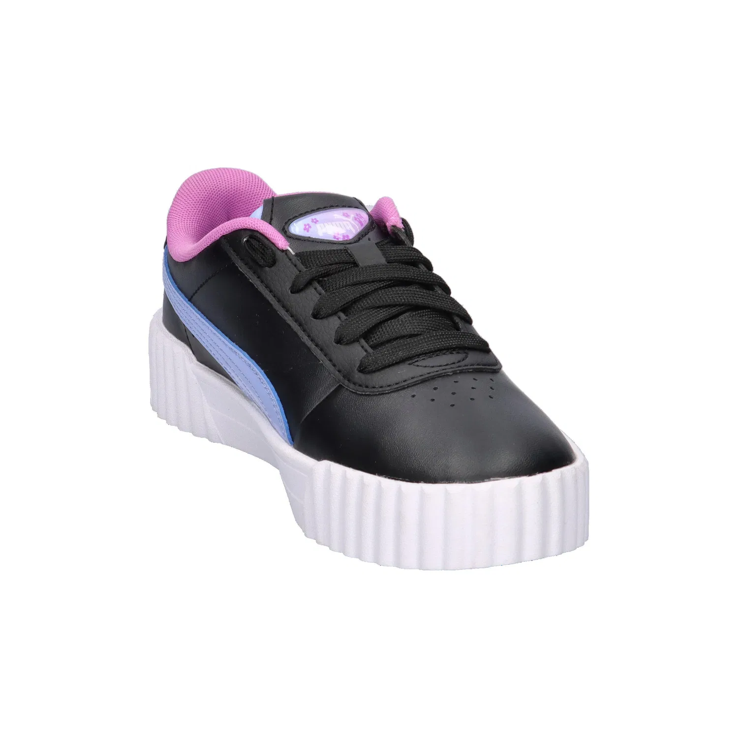 Детские кроссовки с принтом Carina 3.0 Jelly Heaven Jr Puma, Schwarz Konigliches Lila — фото 2