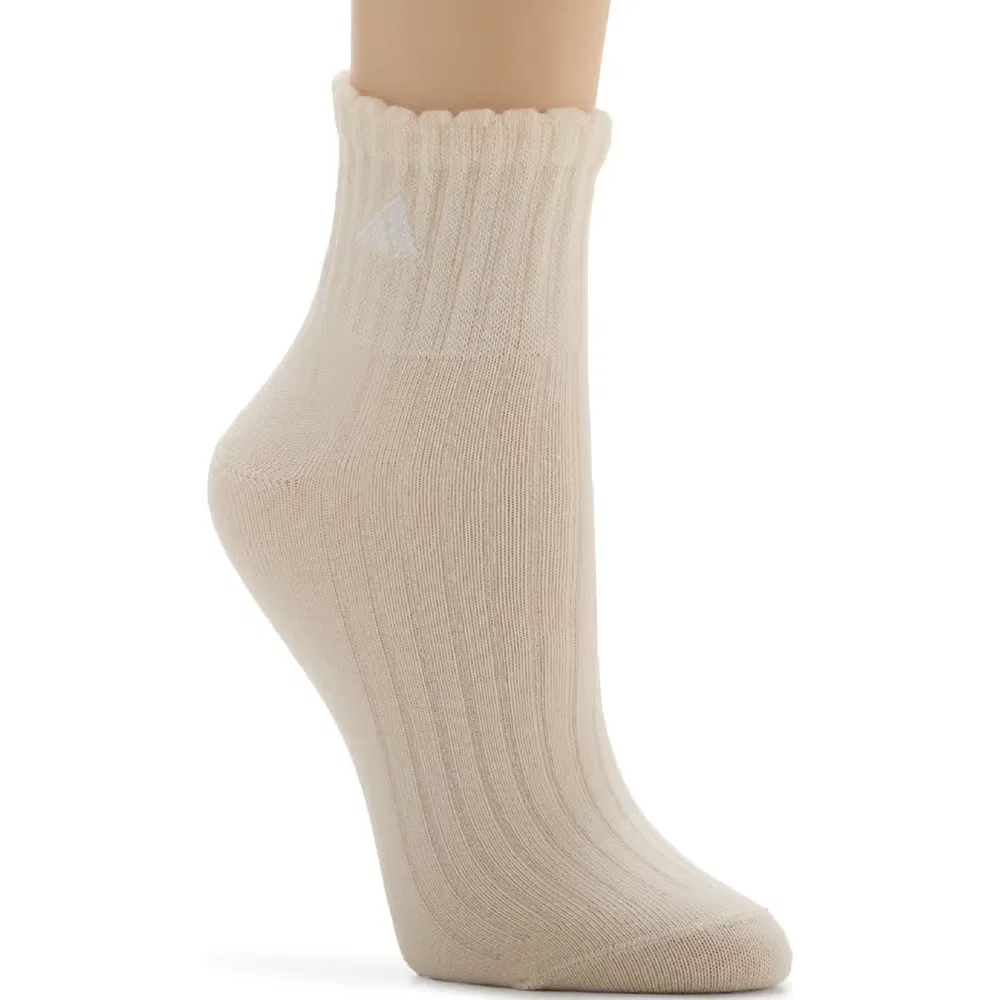 Женские спортивные носки до щиколотки комплект из 3 штук Adidas, Blush Pink/Wonder White/White — фото 3