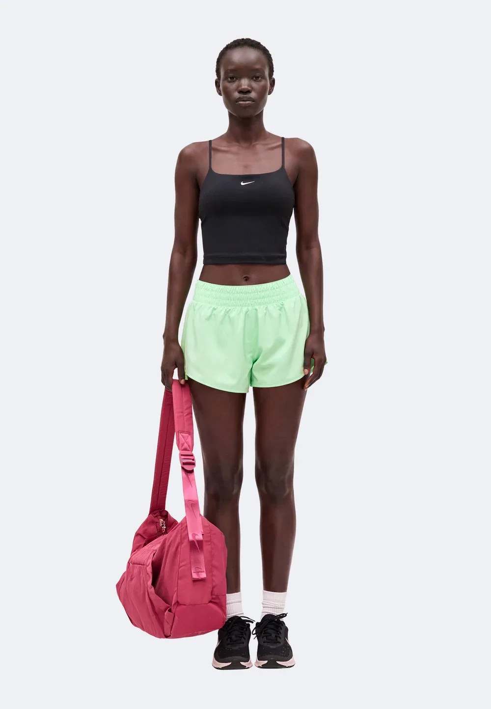 W nk one df mr 3in br short - спортивные шорты Nike Performance, Cucumber Calm/White — фото 2