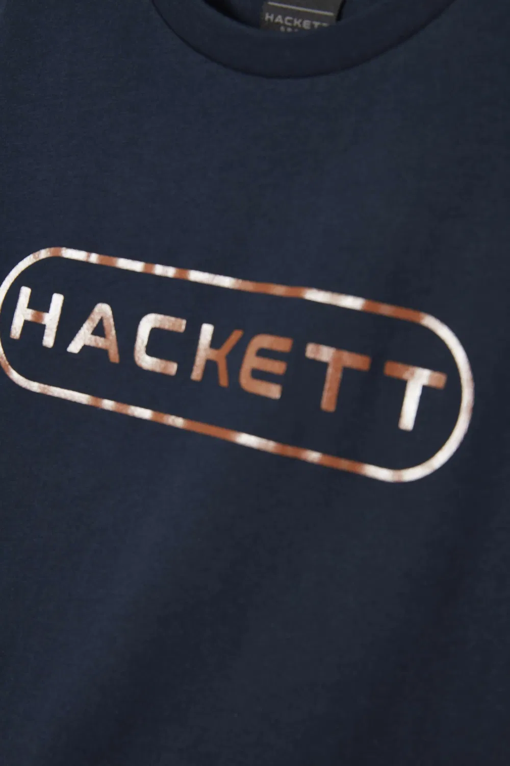Футболка хлопковая Essentials Logo Hackett London, синий — фото 4