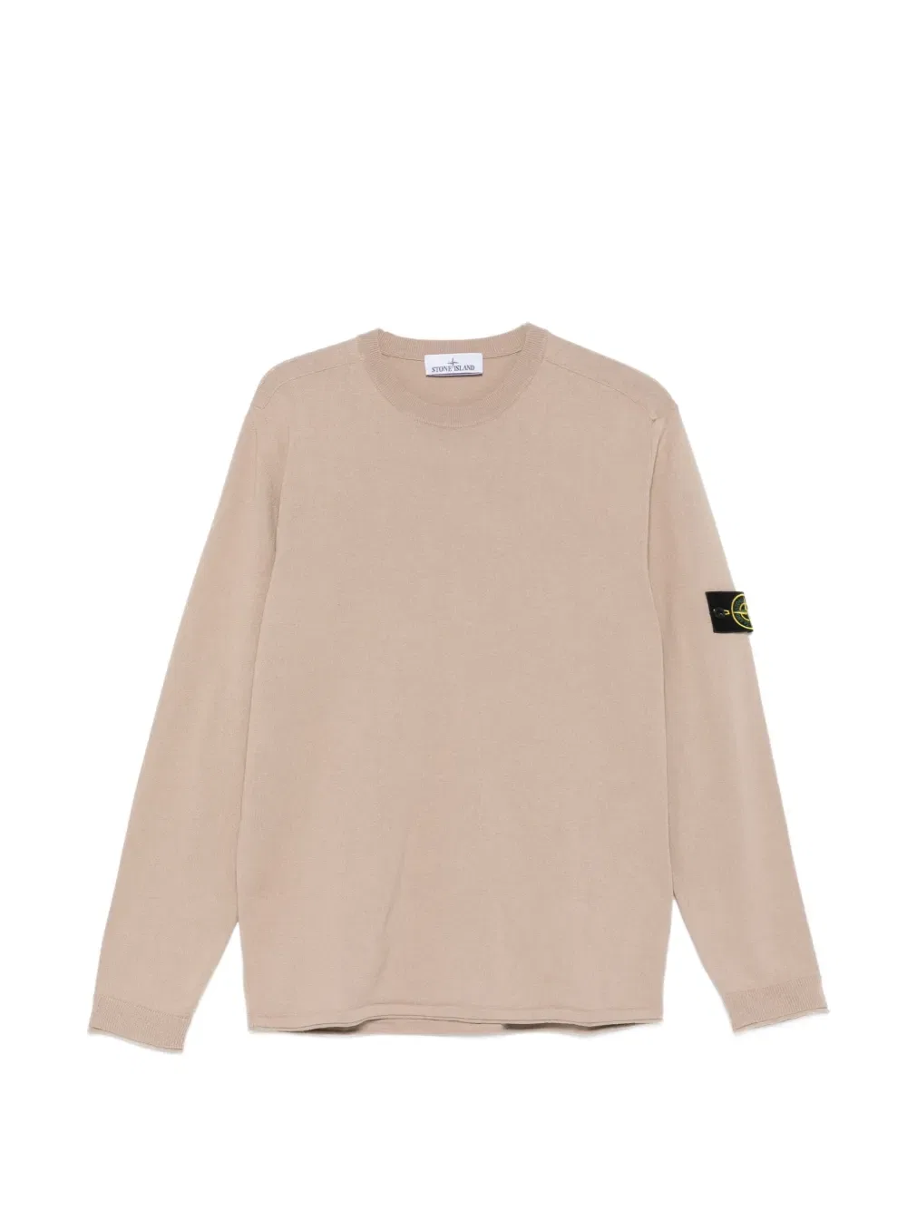 Свитер с круглым вырезом и нашивкой с логотипом Stone Island, нейтральный