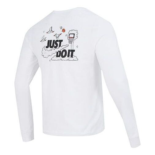 

Футболка Nike Just Do It Long Sleeve T-Shirt 'White', белый
