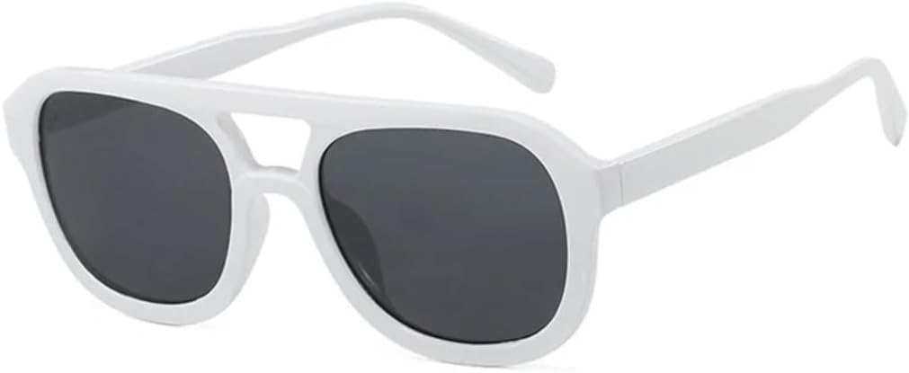 

Солнцезащитные очки с защитой от УФ-излучения UV400 | Двойная перемычка, цветные линзы | Для женщин и мужчин, для занятий спортом на открытом воздухе и вождения DSVIGF, White-black