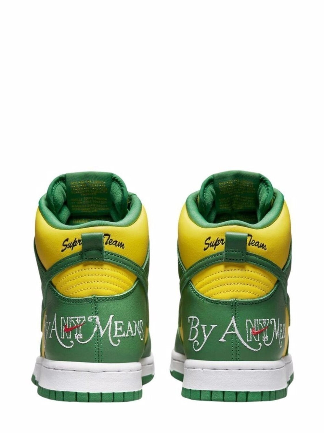 Кроссовки SB Dunk High из коллаборации с Supreme Nike, зеленый — фото 3