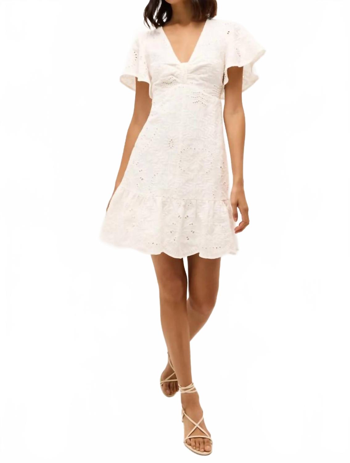 

Женское платье Carmina с ажурными деталями в цвете устрицы Marie Oliver, Oyster