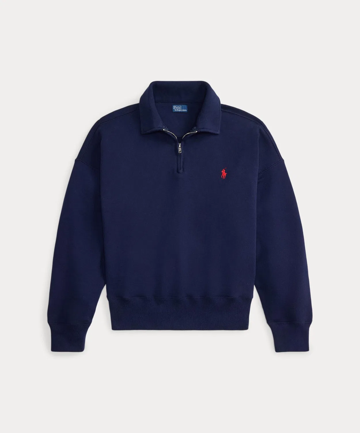Флисовая кофта с четверть-застежкой Polo Ralph Lauren, Navy — фото 2