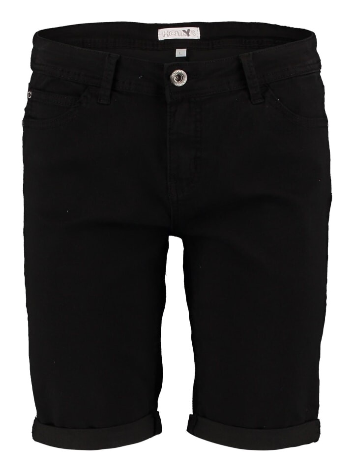 

Джинсовые шорты Hailys Mid Waist Kurze Jeans Eingriffstaschen, черный