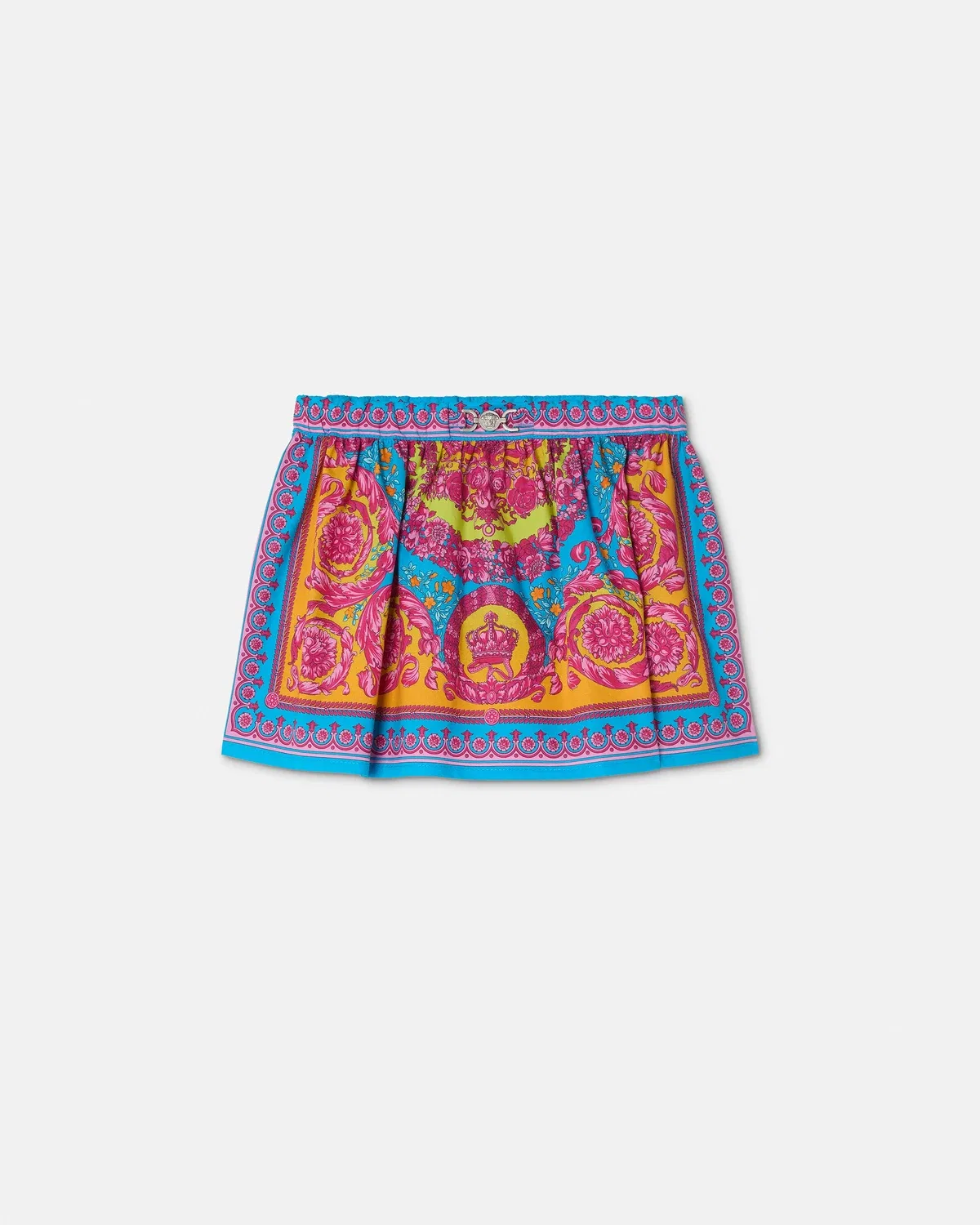 Детская юбка из хлопкового поплина с принтом VERSACE, мультиколор