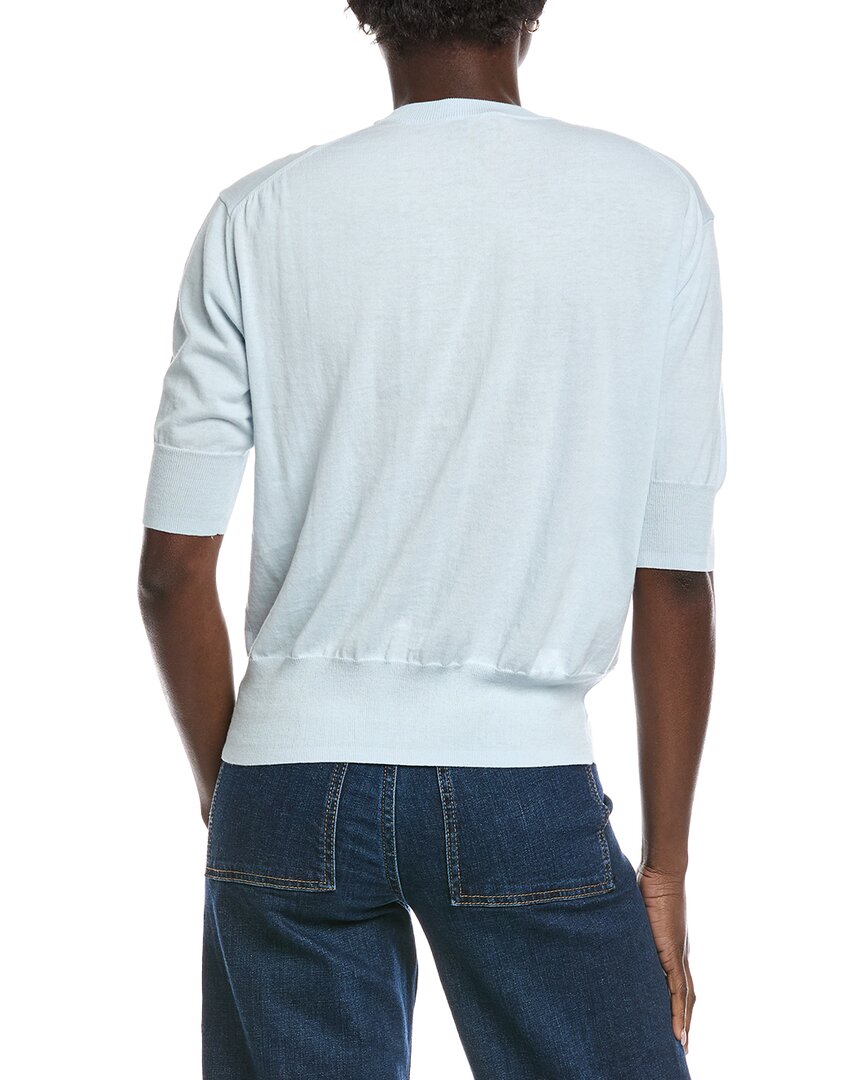 

Осенний кашемировый свитер свободного кроя с круглым вырезом Autumn Cashmere, синий