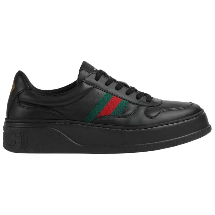GUCCI Низкие скейтерские кроссовки мужские черные — фото 3