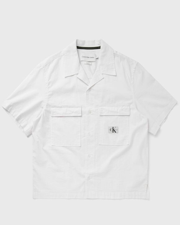 

Рубашка Calvin Klein Jeans Seersucker Ss Shirt, ярко-белый
