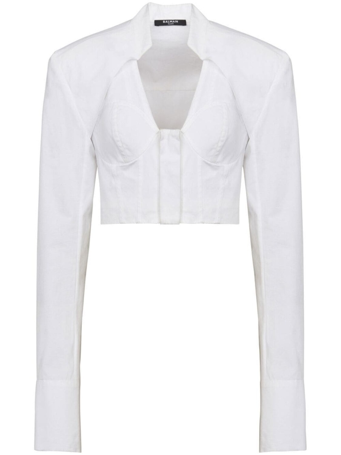 

Balmain укороченная блузка, белый