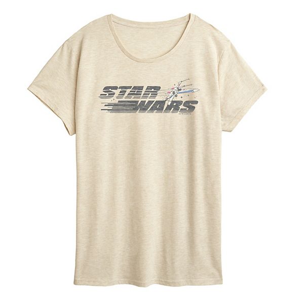 

Женская футболка с принтом X-Wing и эффектом поношенности Star Wars, Beige