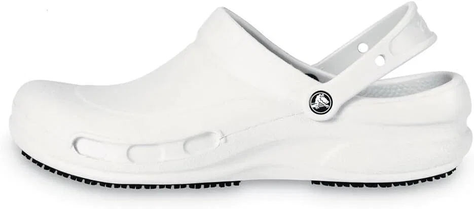 Рабочие сабо Crocs Bistro Graphic для взрослых, унисекс, с нескользящей подошвой, White — фото 4