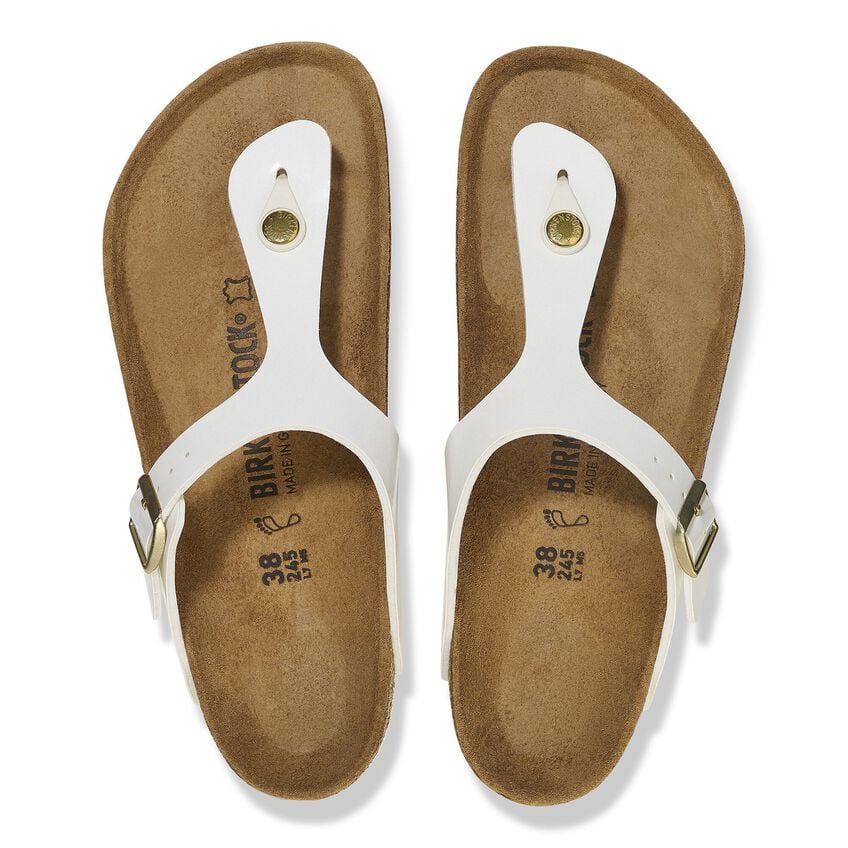 Женские сандалии T-bar Birkenstock, белая краска — фото 4
