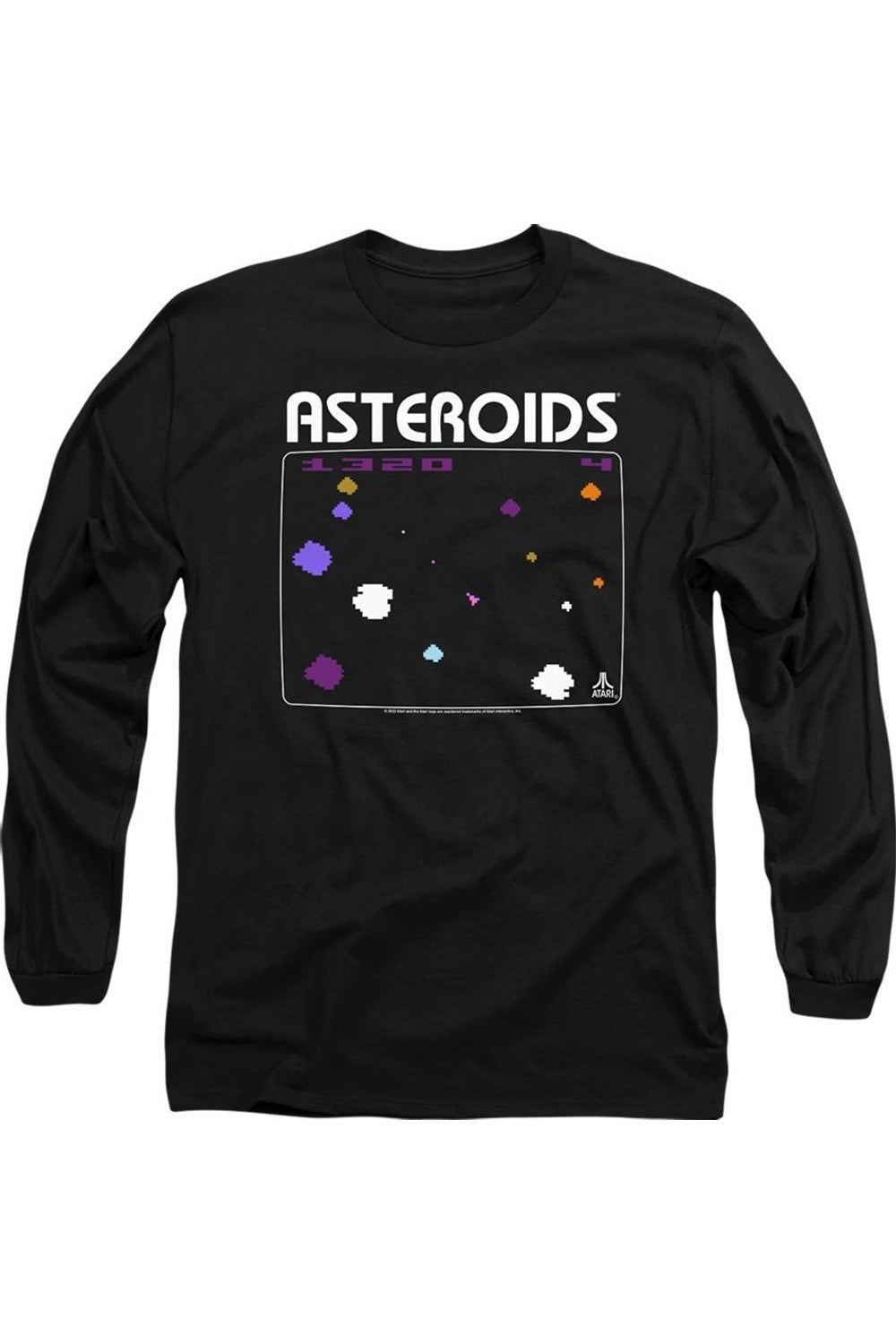 

Футболка Atari Asteroids с коротким рукавом и длинным рукавом для взрослых Gildan, черный