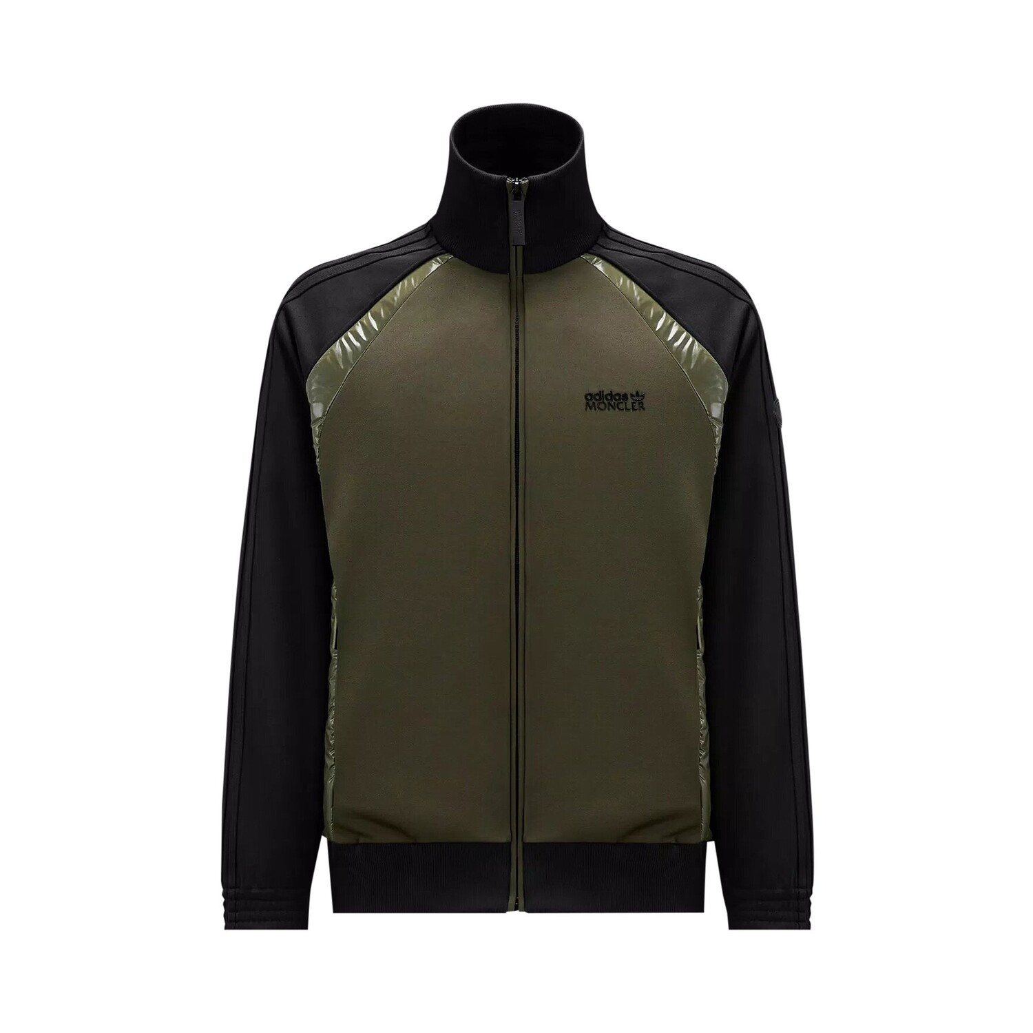

Толстовка на молнии из ацетата Moncler x Adidas, цвет Черный/Зеленый