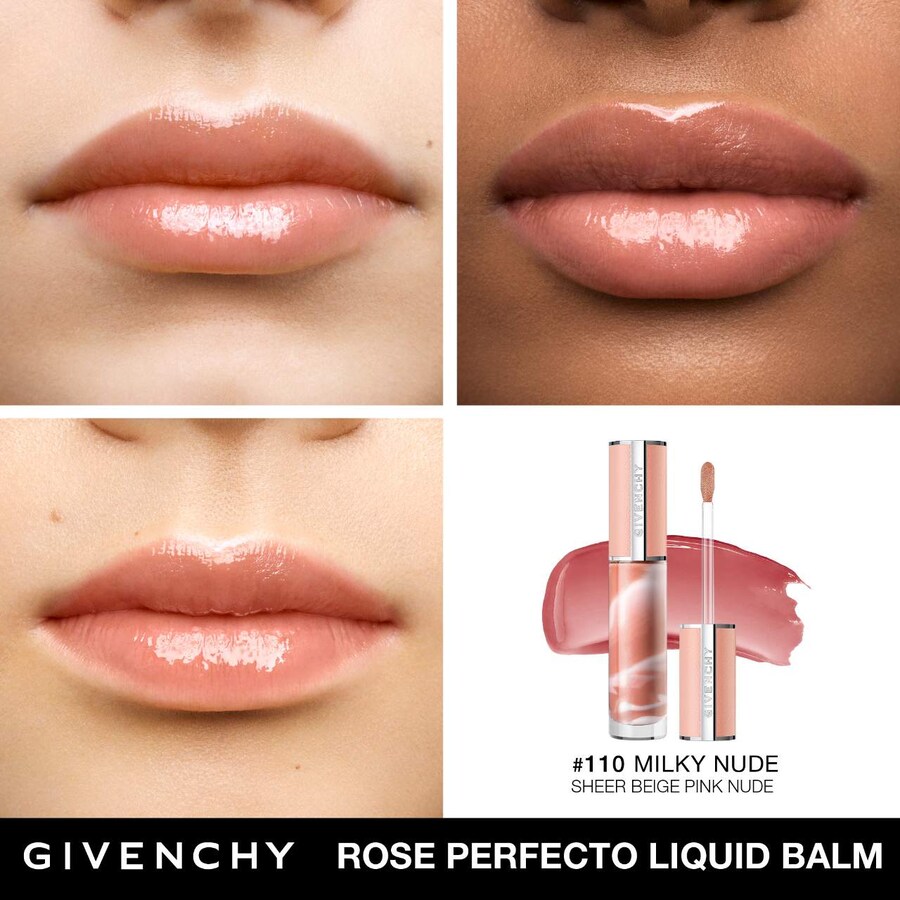 Увлажняющий тонирующий бальзам для губ Rose Perfecto Givenchy, .2oz /6ml, 110 Milky Nude — фото 3