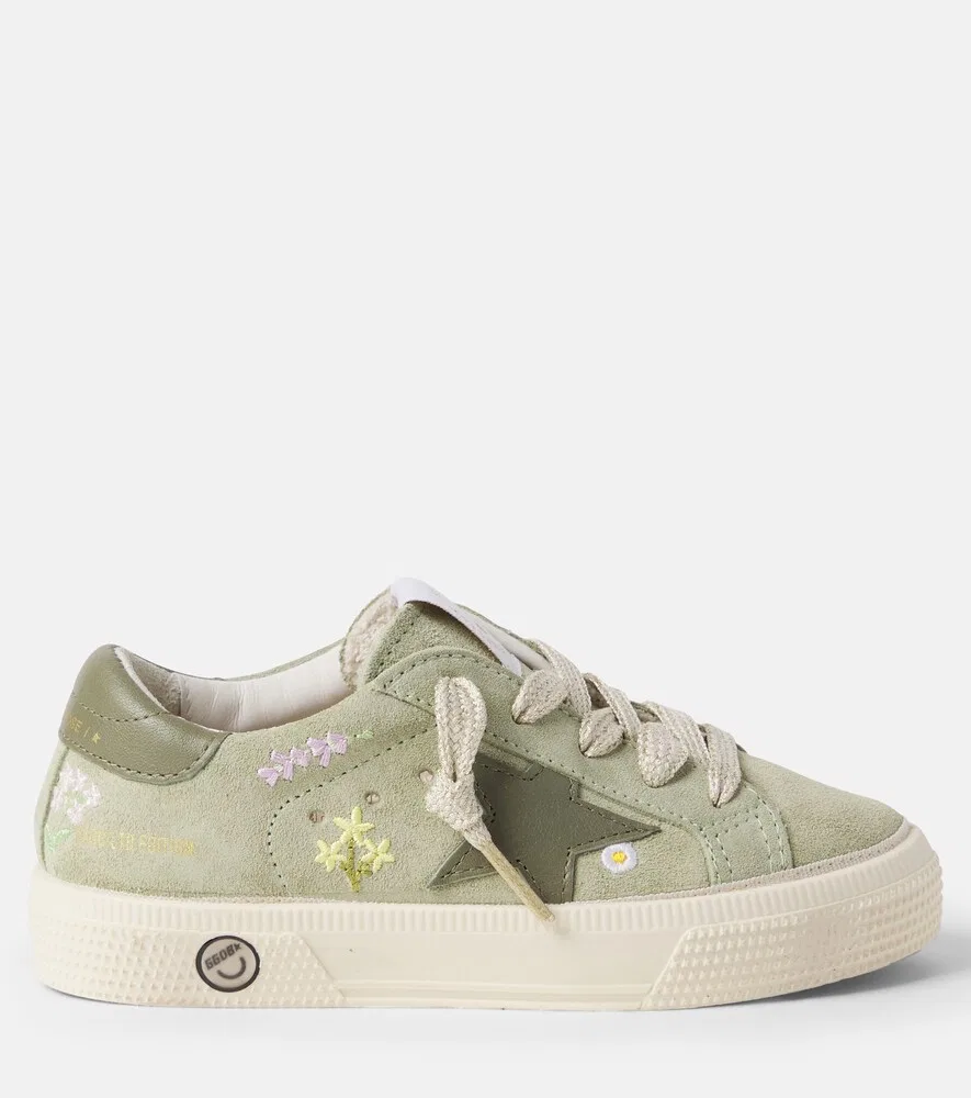 Замшевые кроссовки Golden Goose Golstar Bonpoint, зеленый — фото 4
