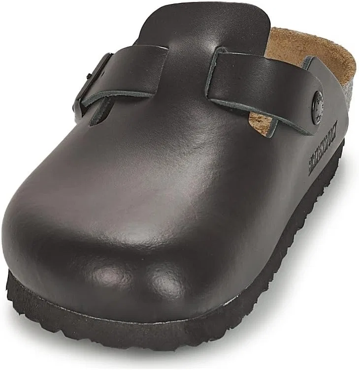 Мужские сабо Birkenstock Boston Leather, черный — фото 3