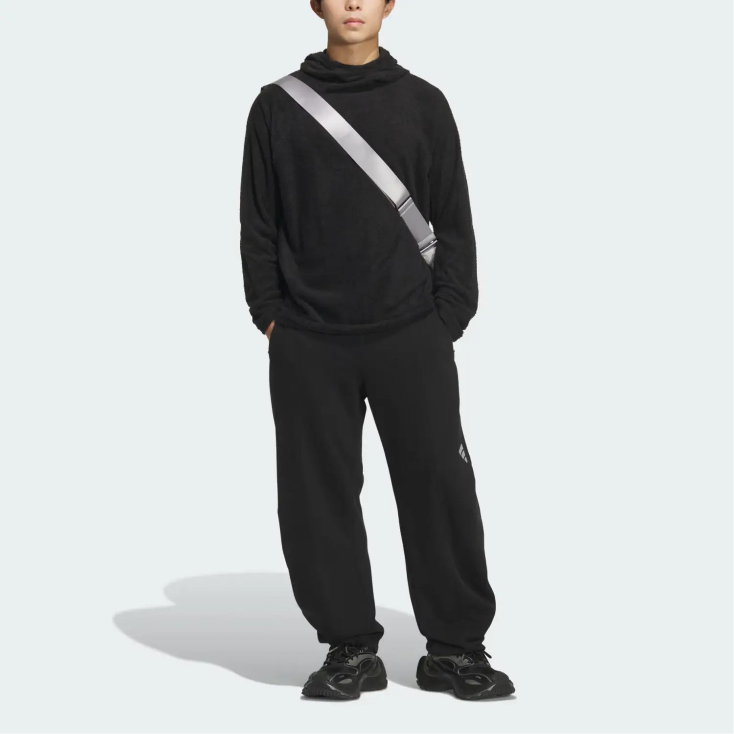 FOS FW25 FUTURE STYLE KNIT JOGGERS вязаные спортивные штаны мужские Adidas, черный — фото 3