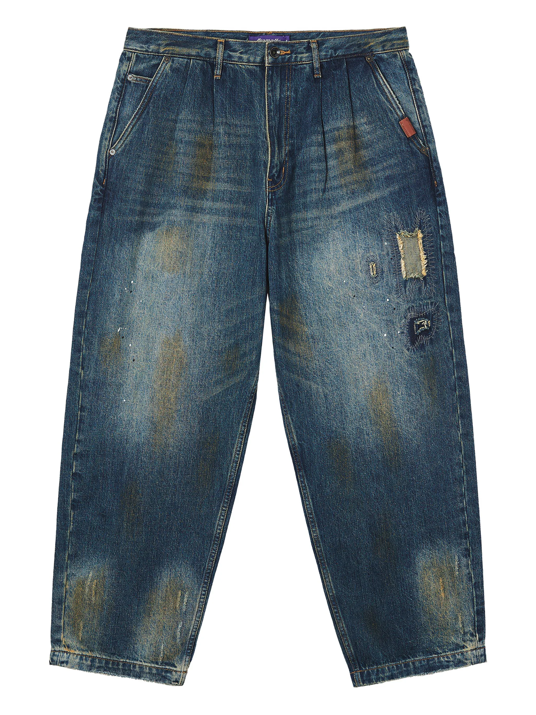 

Джинсы в технике пэчворк Aftermaths, синий