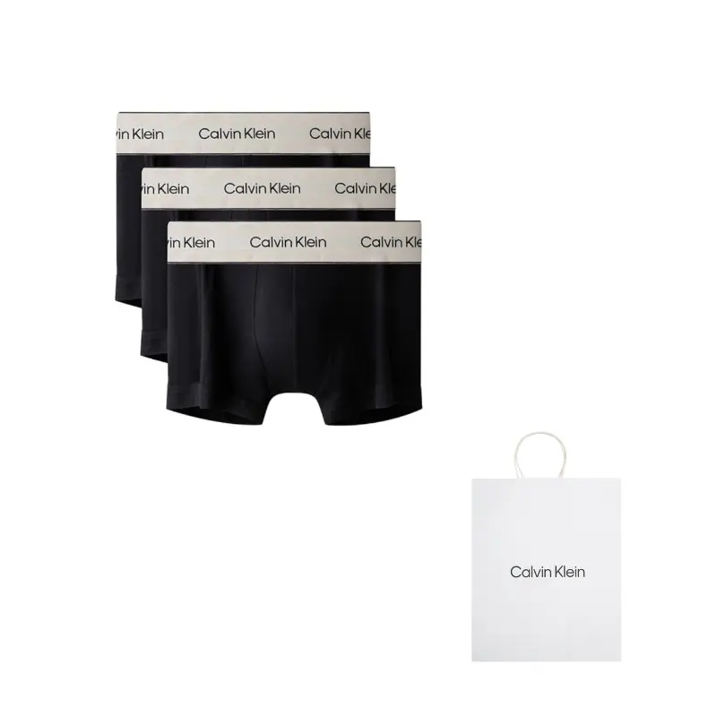 

Боксеры с логотипом на поясе, упаковка из трех штук Calvin Klein, черный