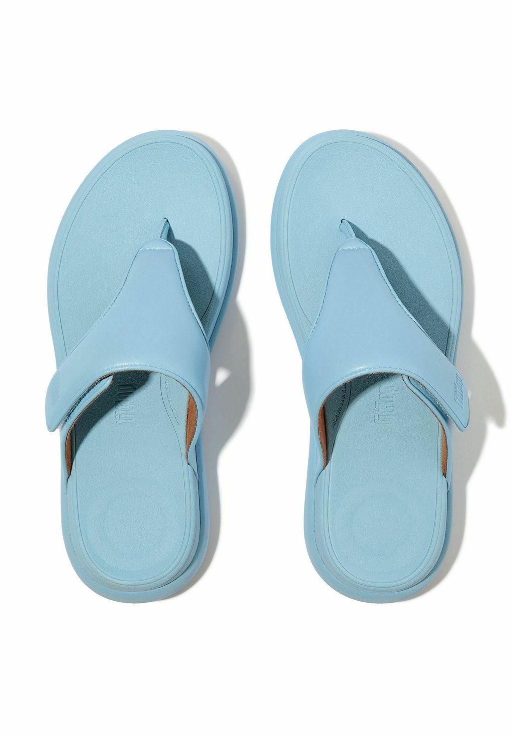 Сандалии с Т-образной застежкой ZEHENTRENNER F-MODE GO ADJUSTABLE FitFlop, светло-голубой — фото 3