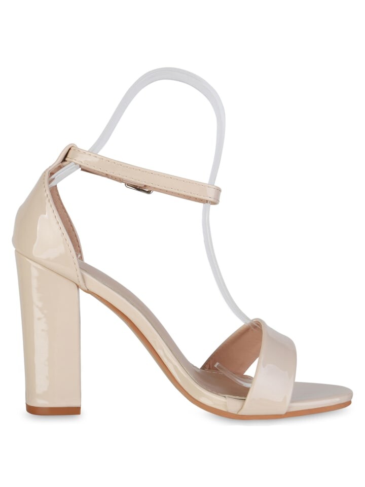 Сандалии на плоской подошве VAN HILL High Heels Chloe, цвет beige lack — фото 3