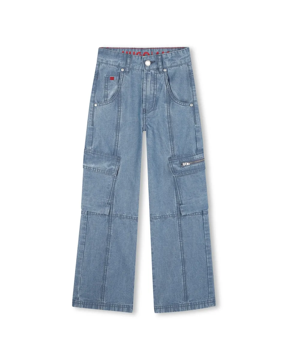 

Хлопковые джинсы для мальчиков Hugo, синий