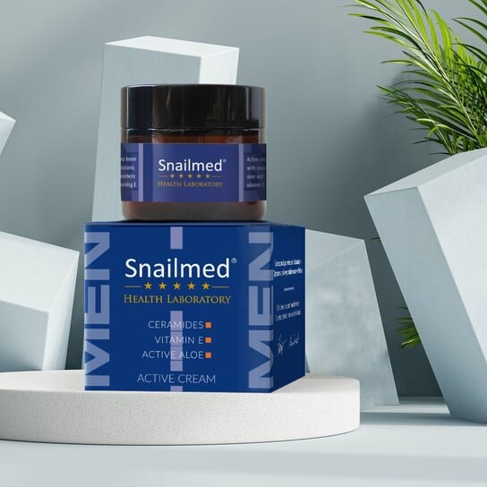 Крем увлажняющий и питательный для мужчин 60мл Snailmed — фото 3