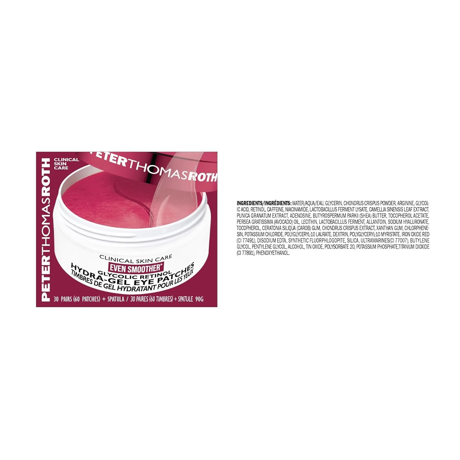 Патчи для глаз Peter Thomas Roth Even Smoother Glycolic Retinol Hydra-Gel с гликолевой кислотой и ретинолом против морщин и неровностей 60 шт. (1 шт.), blue — фото 3