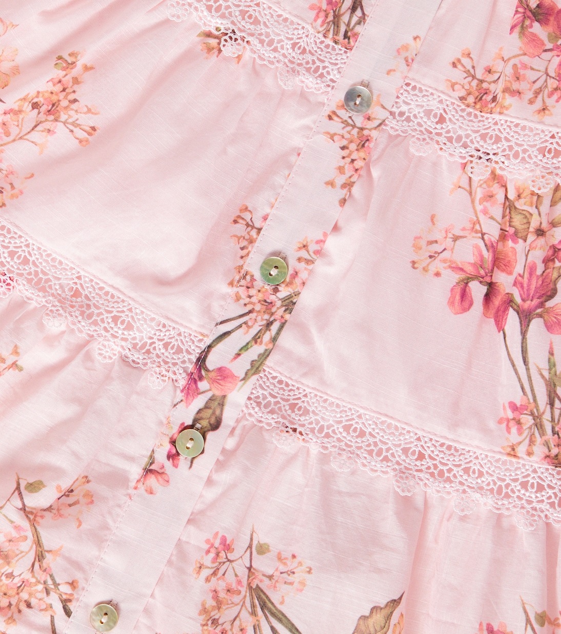 Многоярусное платье-рубашка из хлопка с цветочным принтом Petite Amalie  , Blush Orchid Print — фото 2