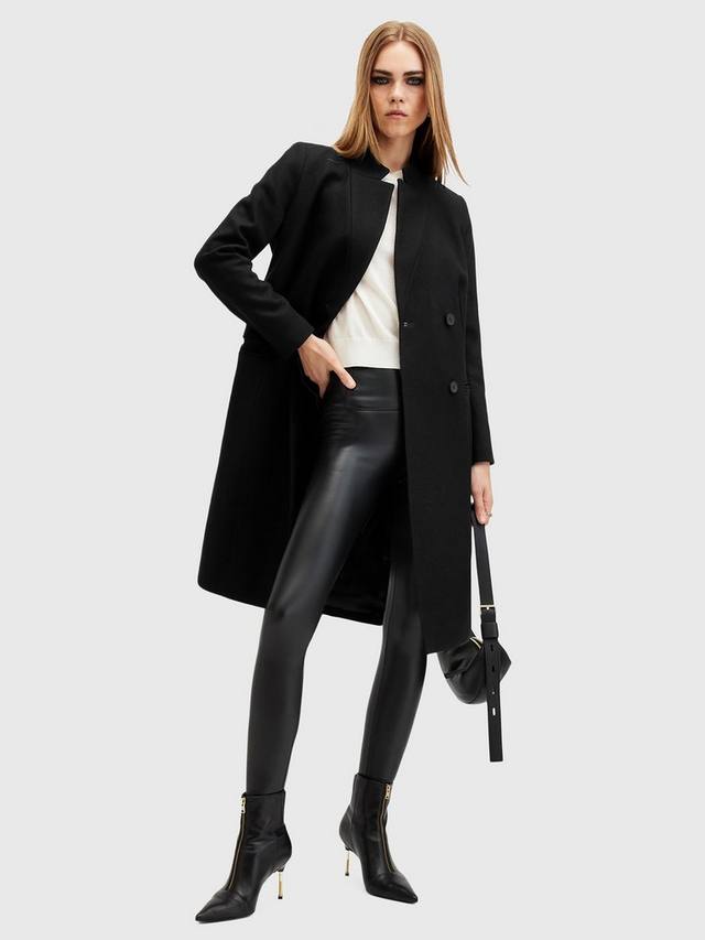 

Полушерстяное пальто sidney AllSaints, черный