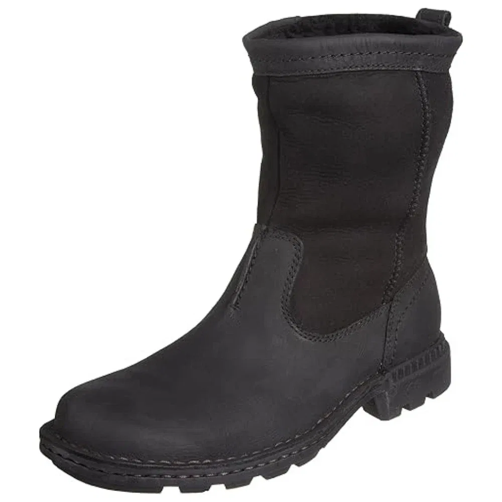 Мужские сапоги UGG Hartsville, черные, кожаные, водонепроницаемые, на подкладке из овчины, GBNC447