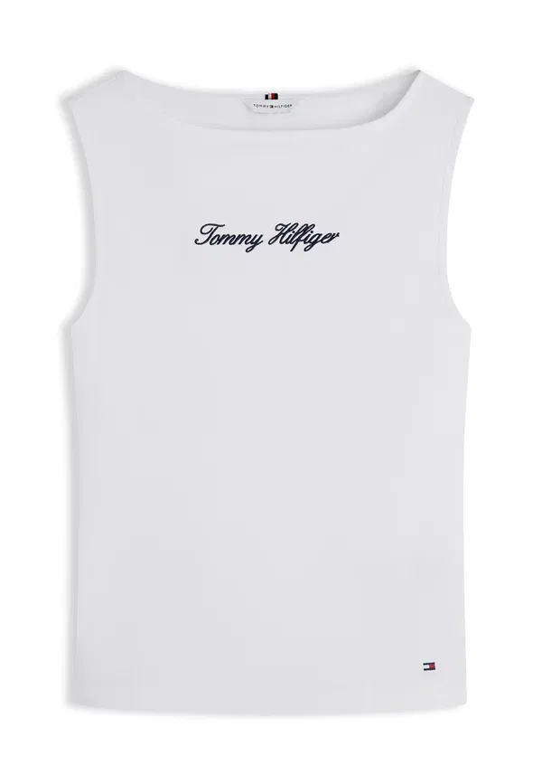 Топ-лодочка Tommy Hilfiger Classic Script Boat, цвет экрю — фото 4